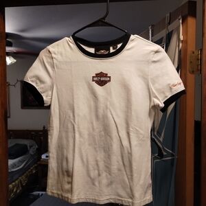 Harley-Davidson White and Black women's shirt size small